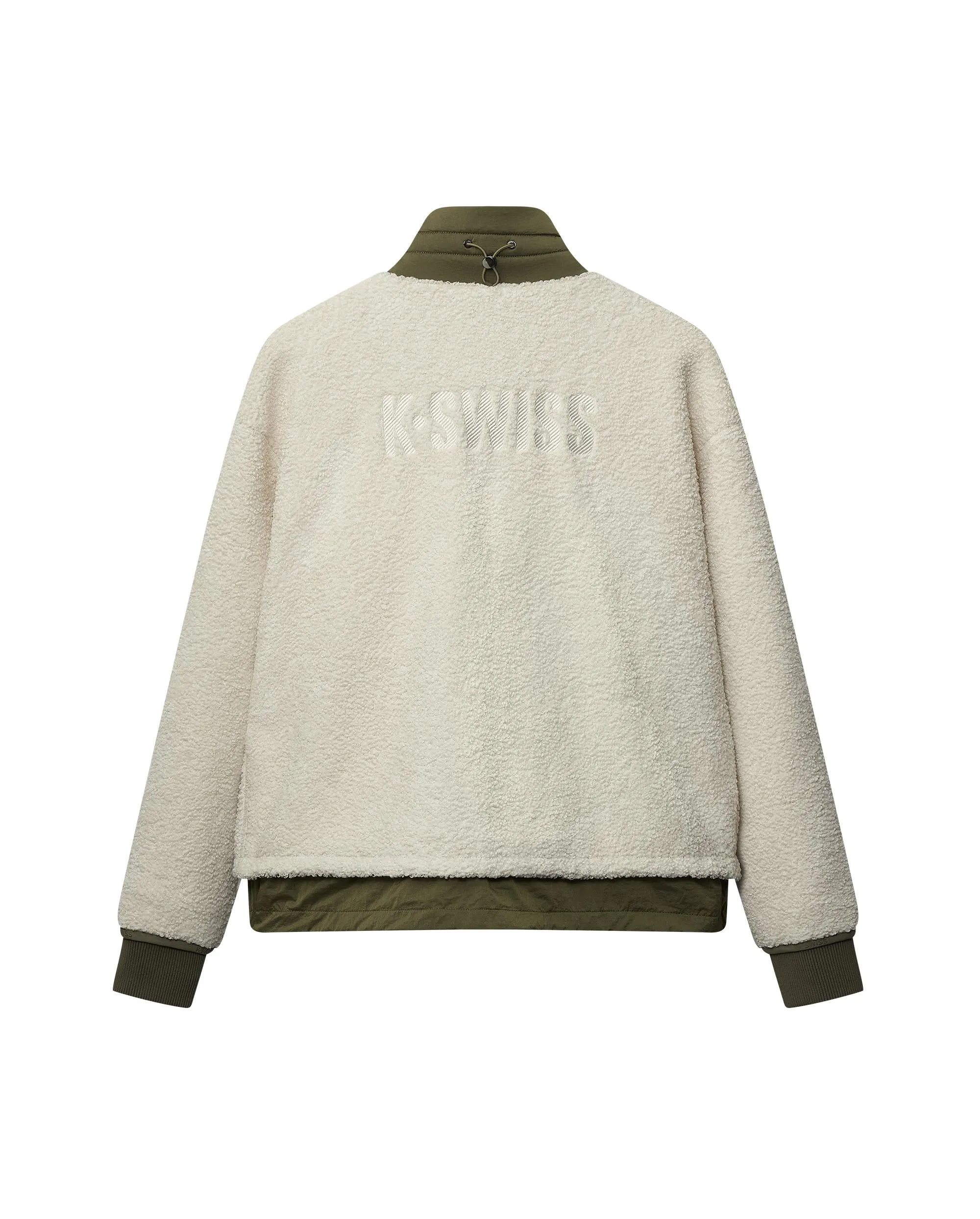 198757-115 | WOMEN'S LAYERED COLOR BLOCK SHERPA JACKET | WHITE/SPECIAL