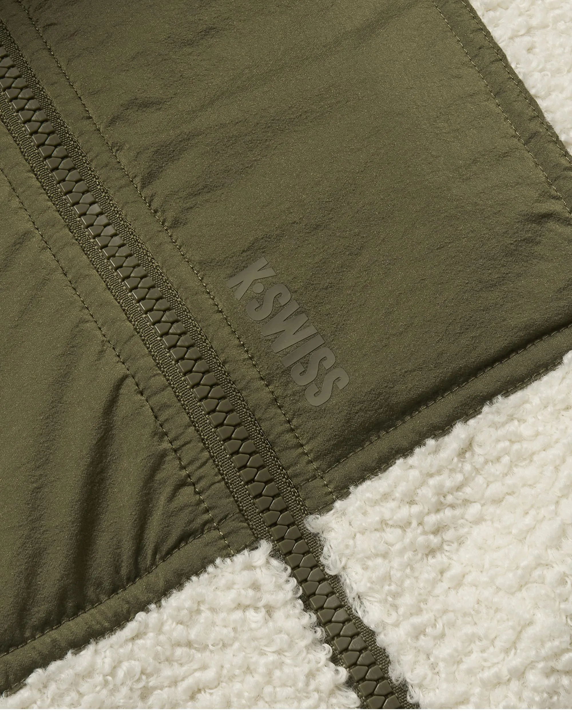 198757-115 | WOMEN'S LAYERED COLOR BLOCK SHERPA JACKET | WHITE/SPECIAL
