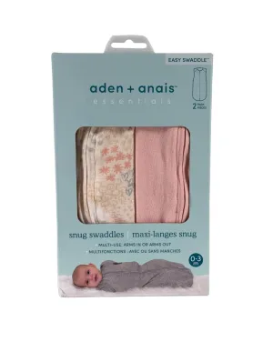 Aden   Anais Essentials Newborn Snug Swaddle, 2-Pack, Tender Flower, 0-3 months
