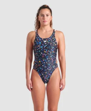 arena Women's Confetti Swim Tech One Piece Swimsuit