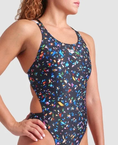 arena Women's Confetti Swim Tech One Piece Swimsuit