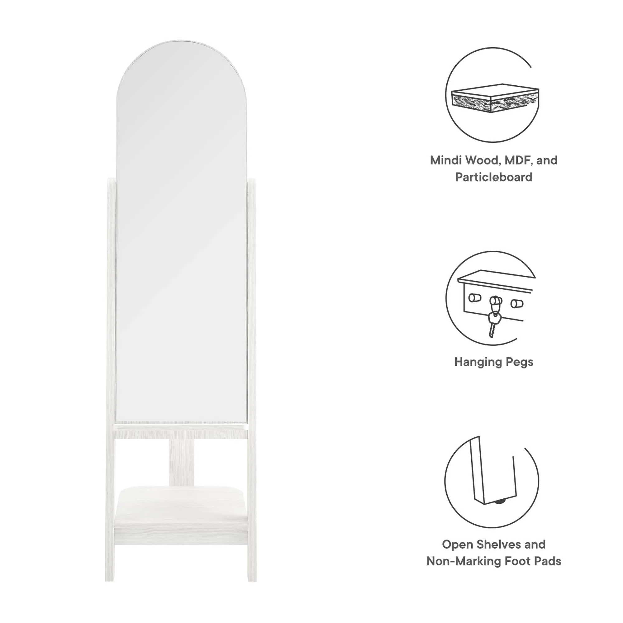 Ascend Standing Mirror by Modway