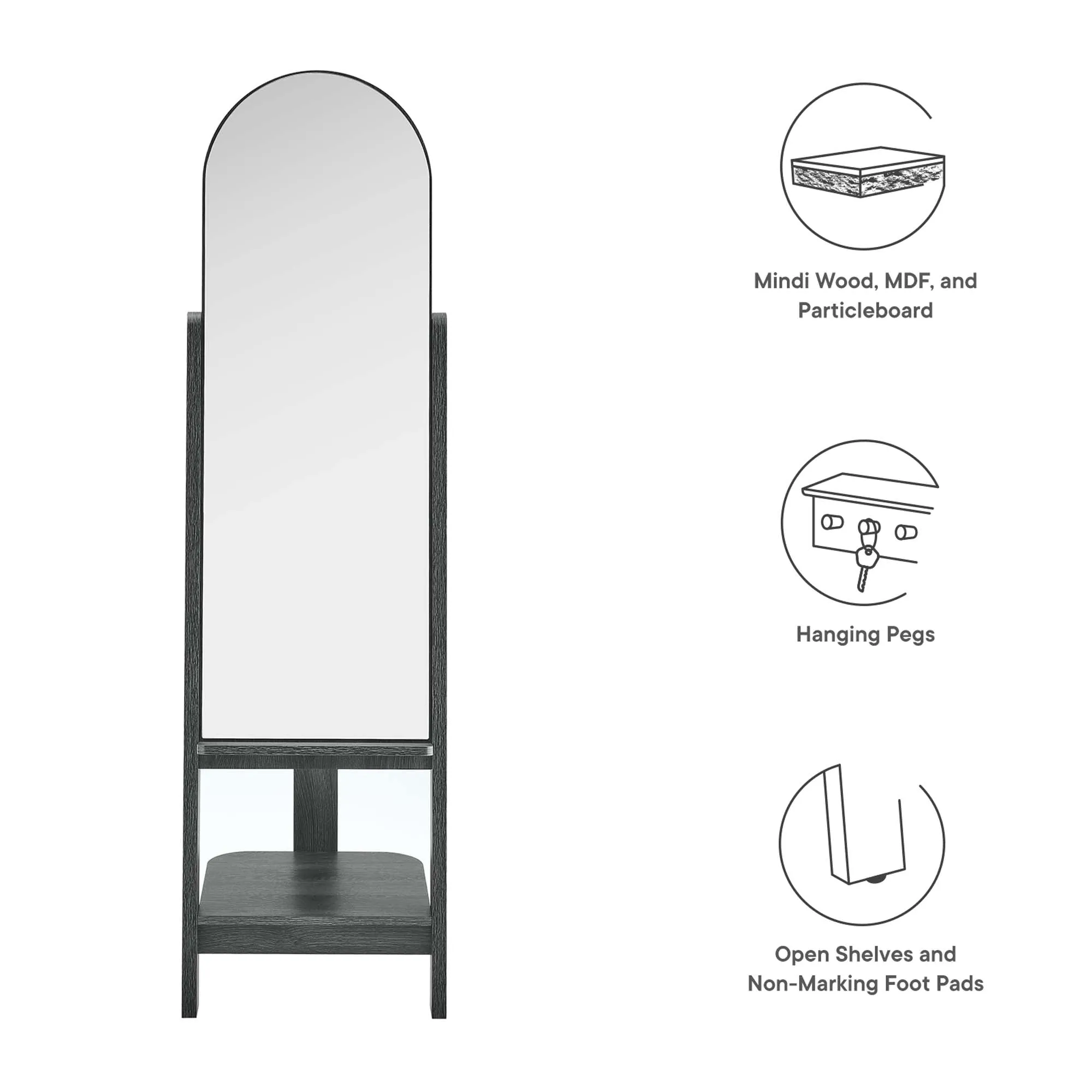 Ascend Standing Mirror by Modway