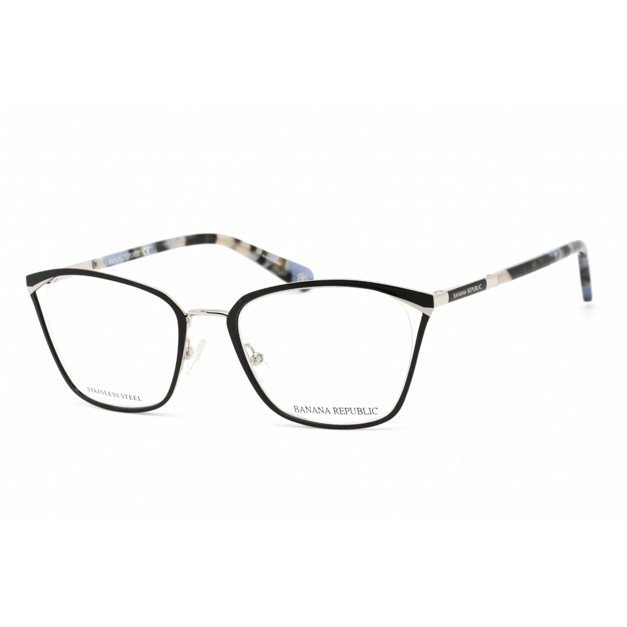 Banana Republic Women's Eyeglasses - Black Ruthenium Frame Clear Lens | LEELA 0284