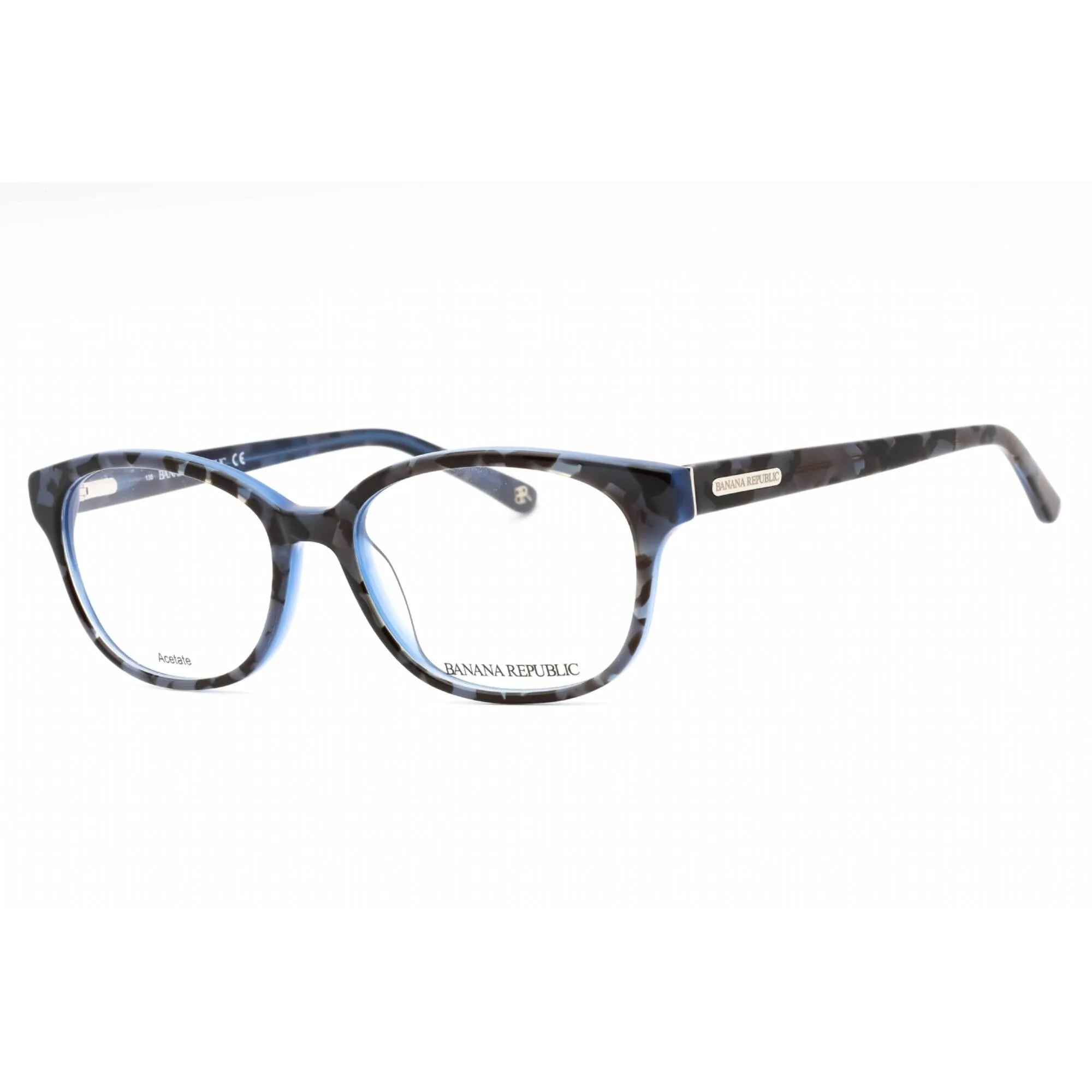 Banana Republic Women's Eyeglasses - Blue Havana Oval Full Rim Frame | KYNA 0JBW 00