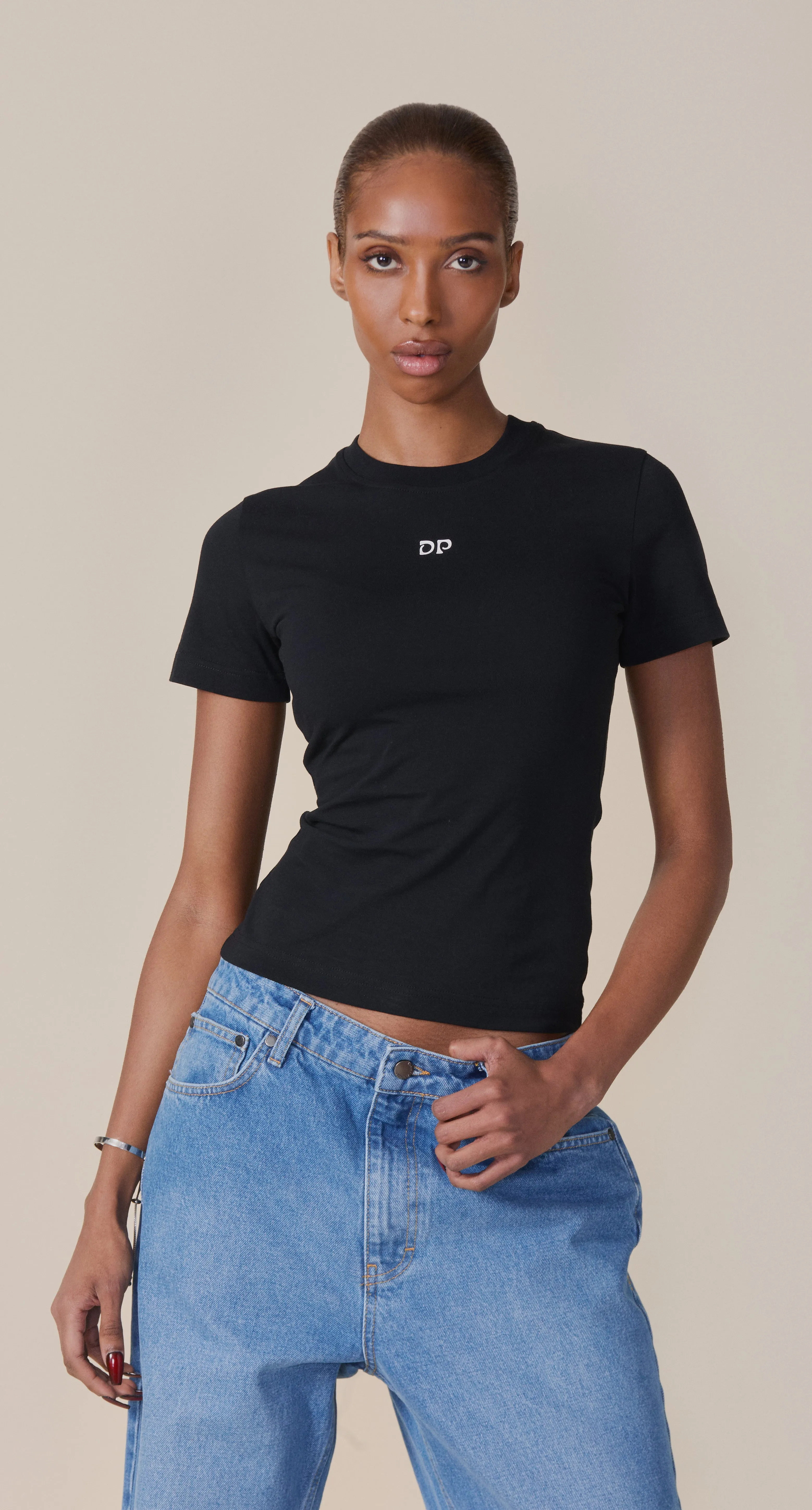 Black Unit Fitted T-Shirt