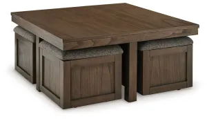 Boardernest Brown Cocktail Table With 4 Stools