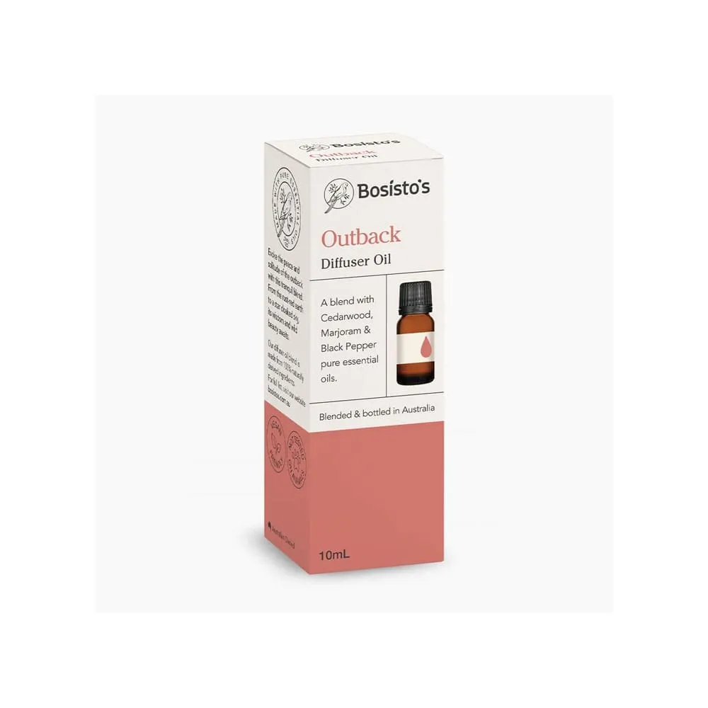 Bosisto's Diffuser Oil Cederwood, Marjoram & Black Pepper Outback 10ml
