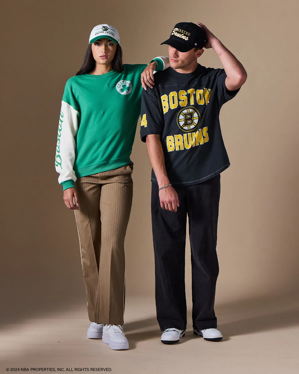 BOSTON BRUINS VINTAGE ARENA RISE '47 ANDIE CREW WOMENS