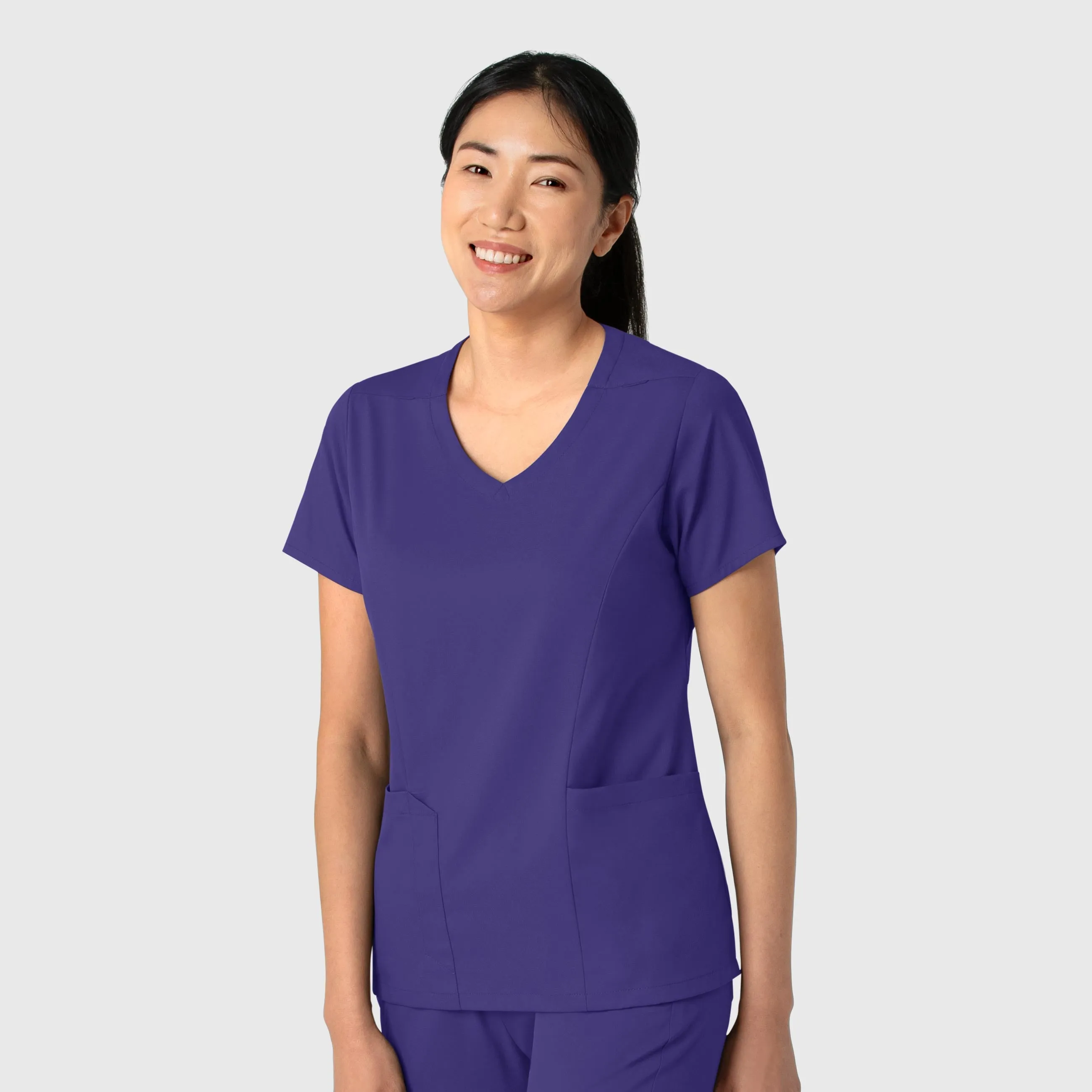 Boundless Women's 2-Pocket V-Neck Scrub Top - Grape