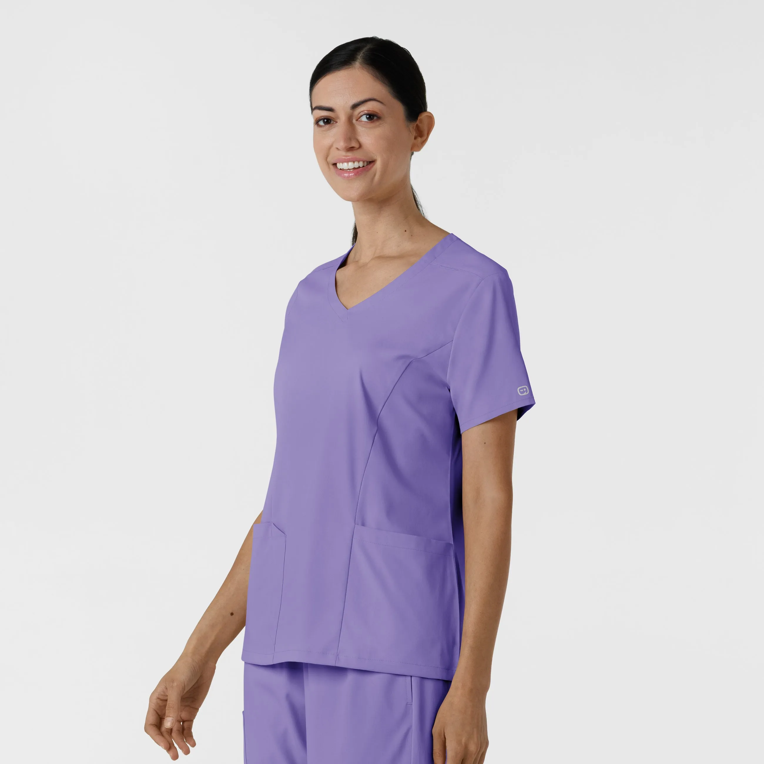 Boundless Women's 2-Pocket V-Neck Scrub Top - Iris Purple