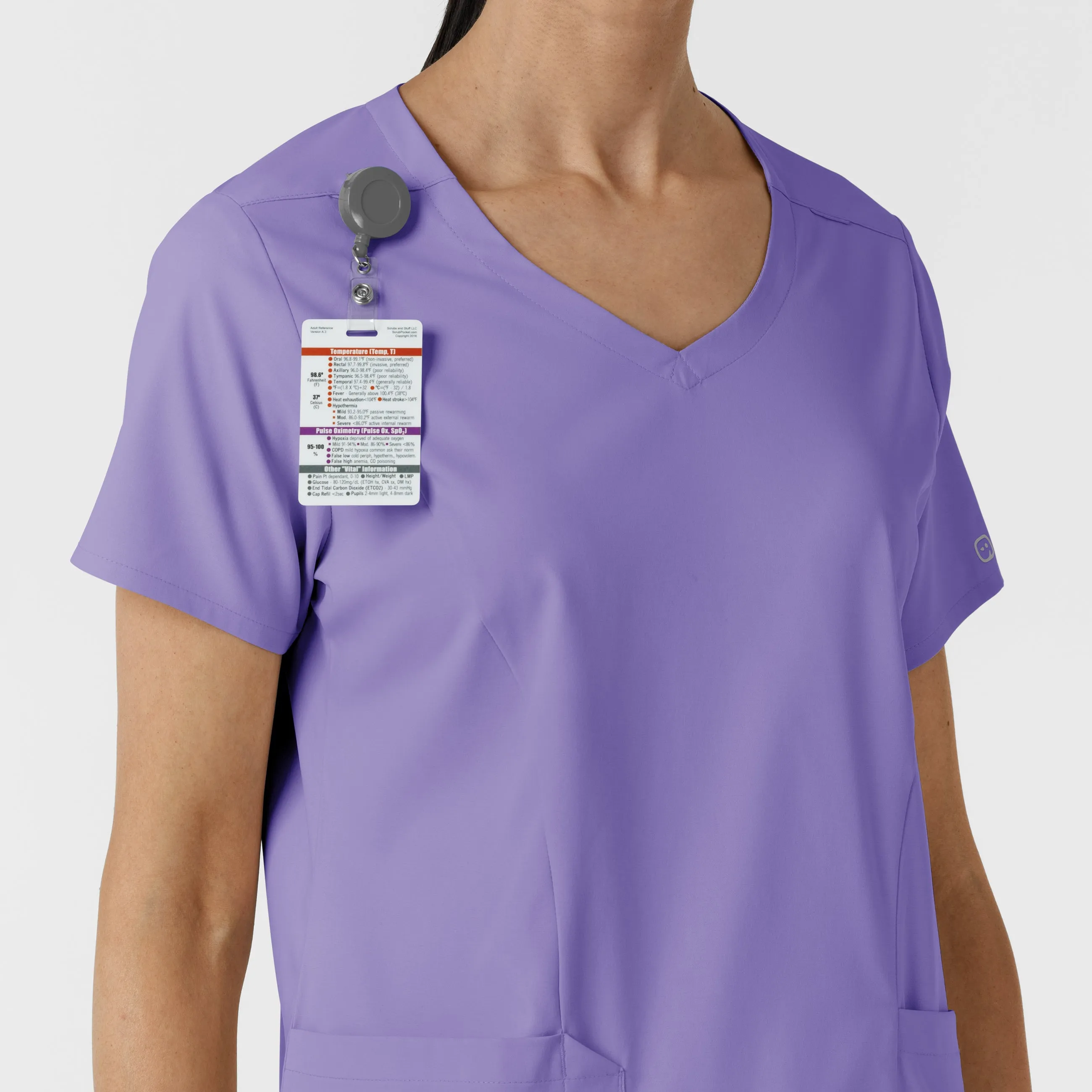 Boundless Women's 2-Pocket V-Neck Scrub Top - Iris Purple