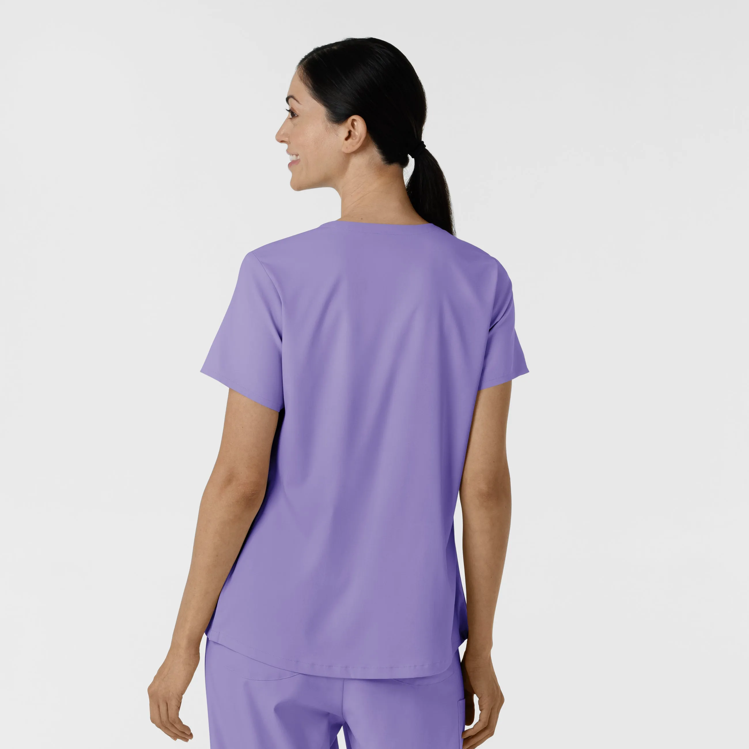Boundless Women's 2-Pocket V-Neck Scrub Top - Iris Purple