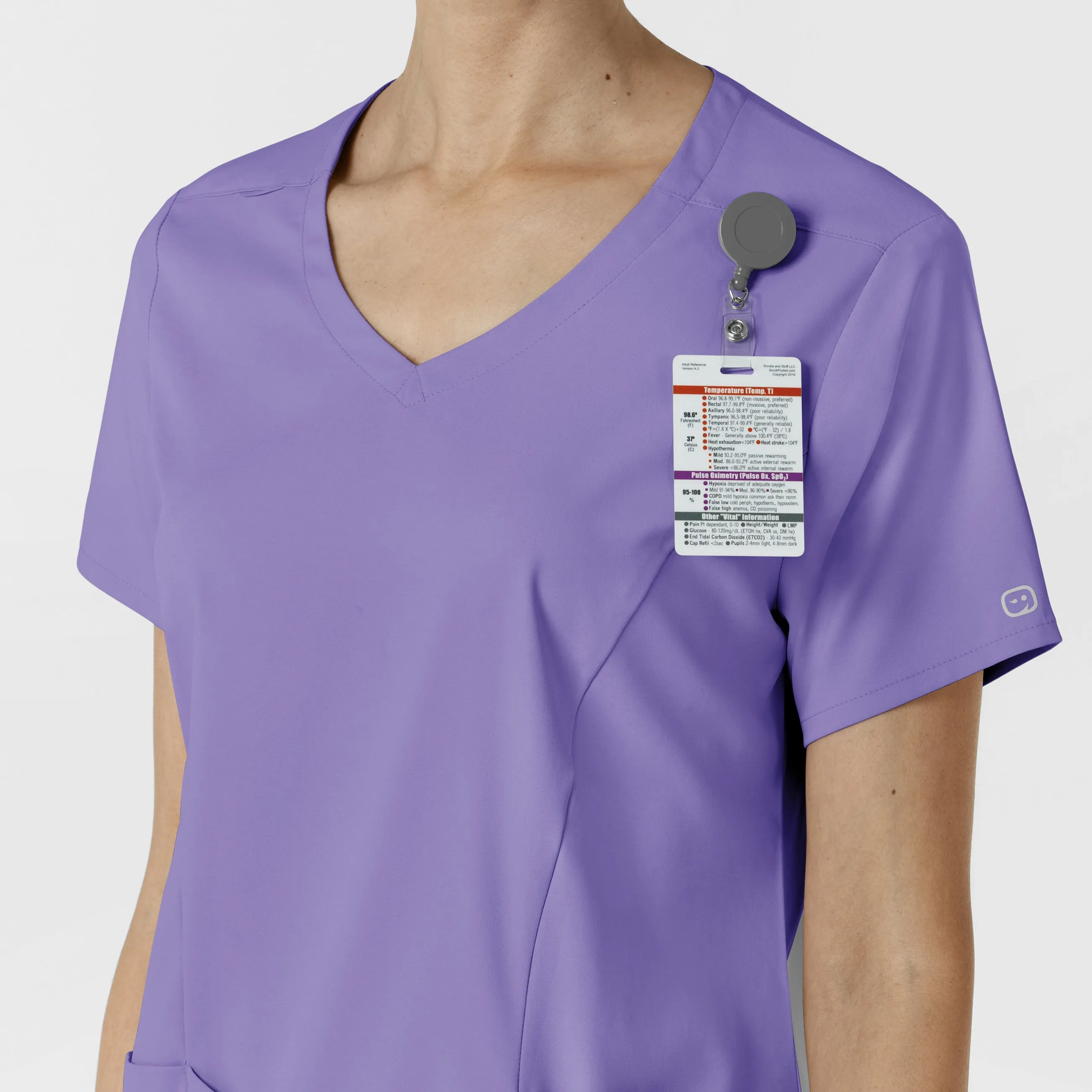Boundless Women's 2-Pocket V-Neck Scrub Top - Iris Purple