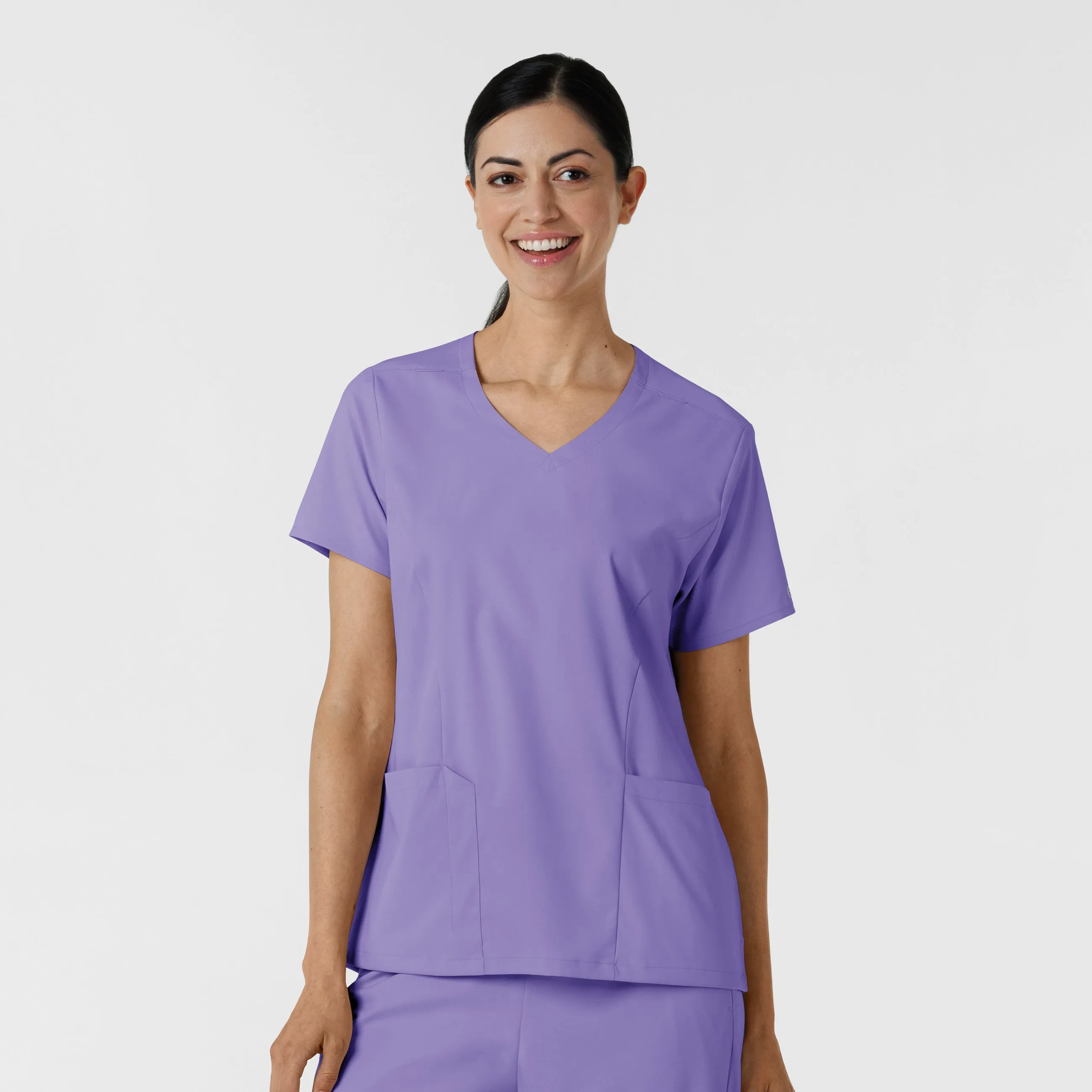 Boundless Women's 2-Pocket V-Neck Scrub Top - Iris Purple