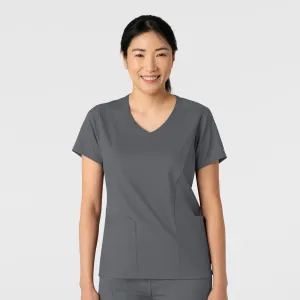 Boundless Women's 2-Pocket V-Neck Scrub Top - Pewter