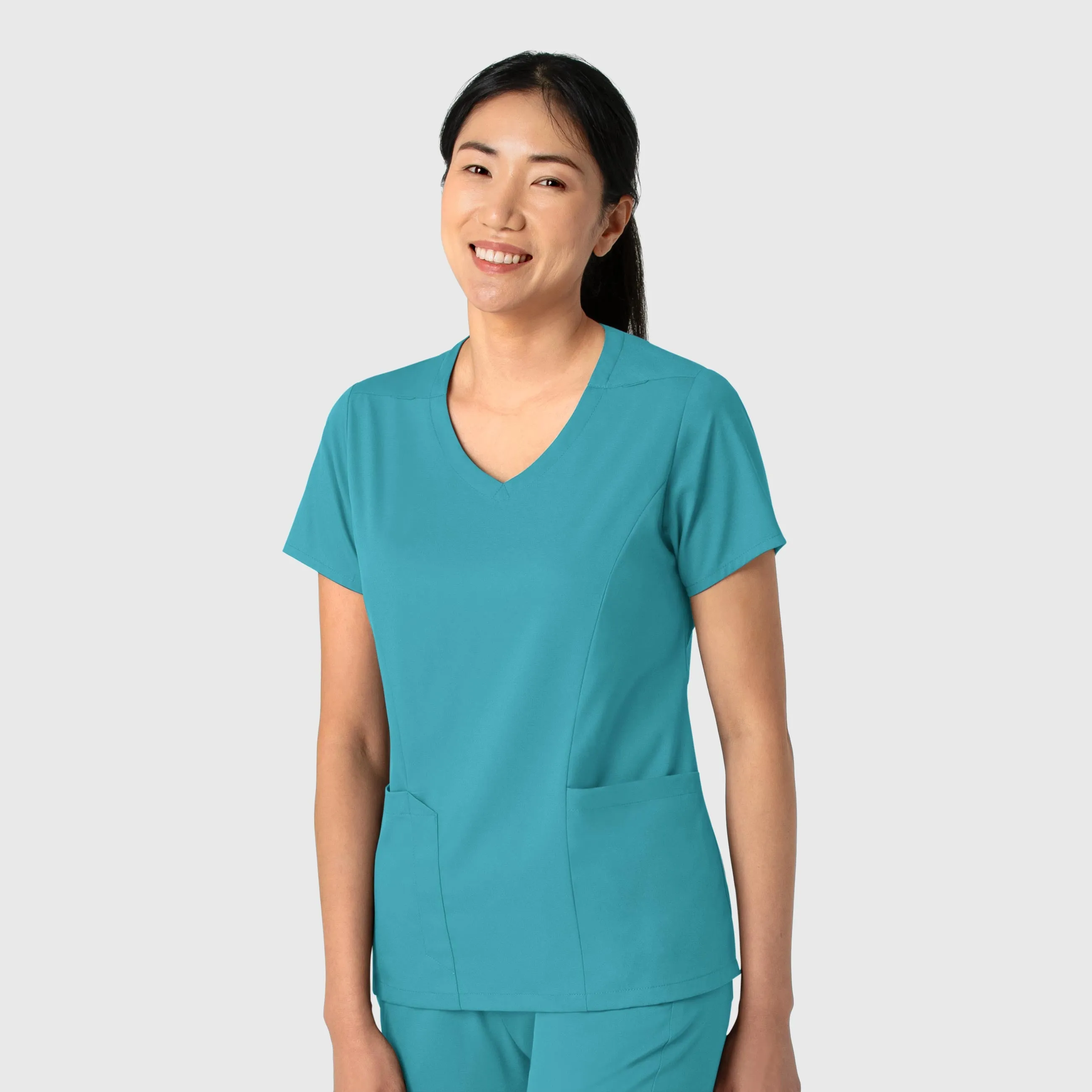 Boundless Women's 2-Pocket V-Neck Scrub Top - Teal