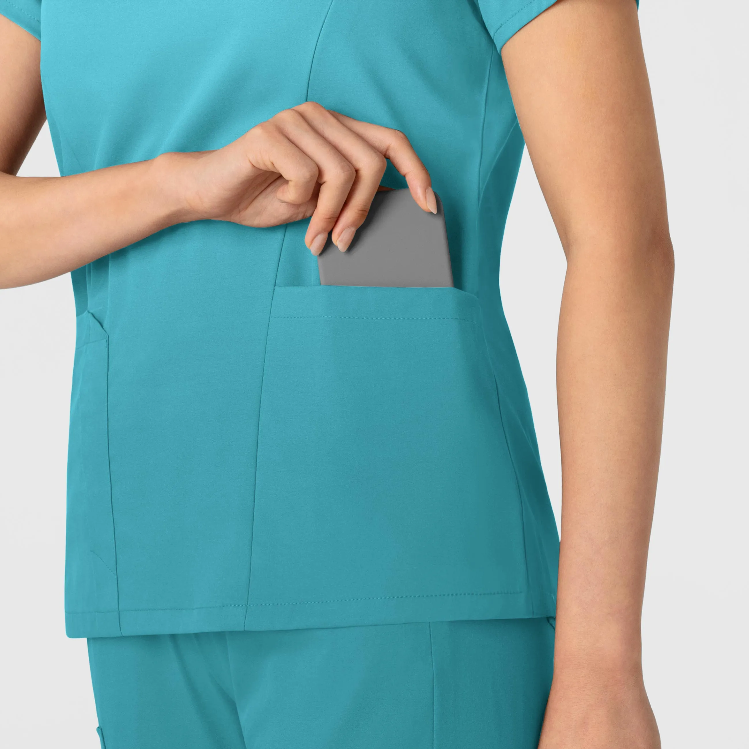 Boundless Women's 2-Pocket V-Neck Scrub Top - Teal