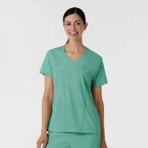Boundless Women's 2-Pocket V-Neck Scrub Top - Turquoise