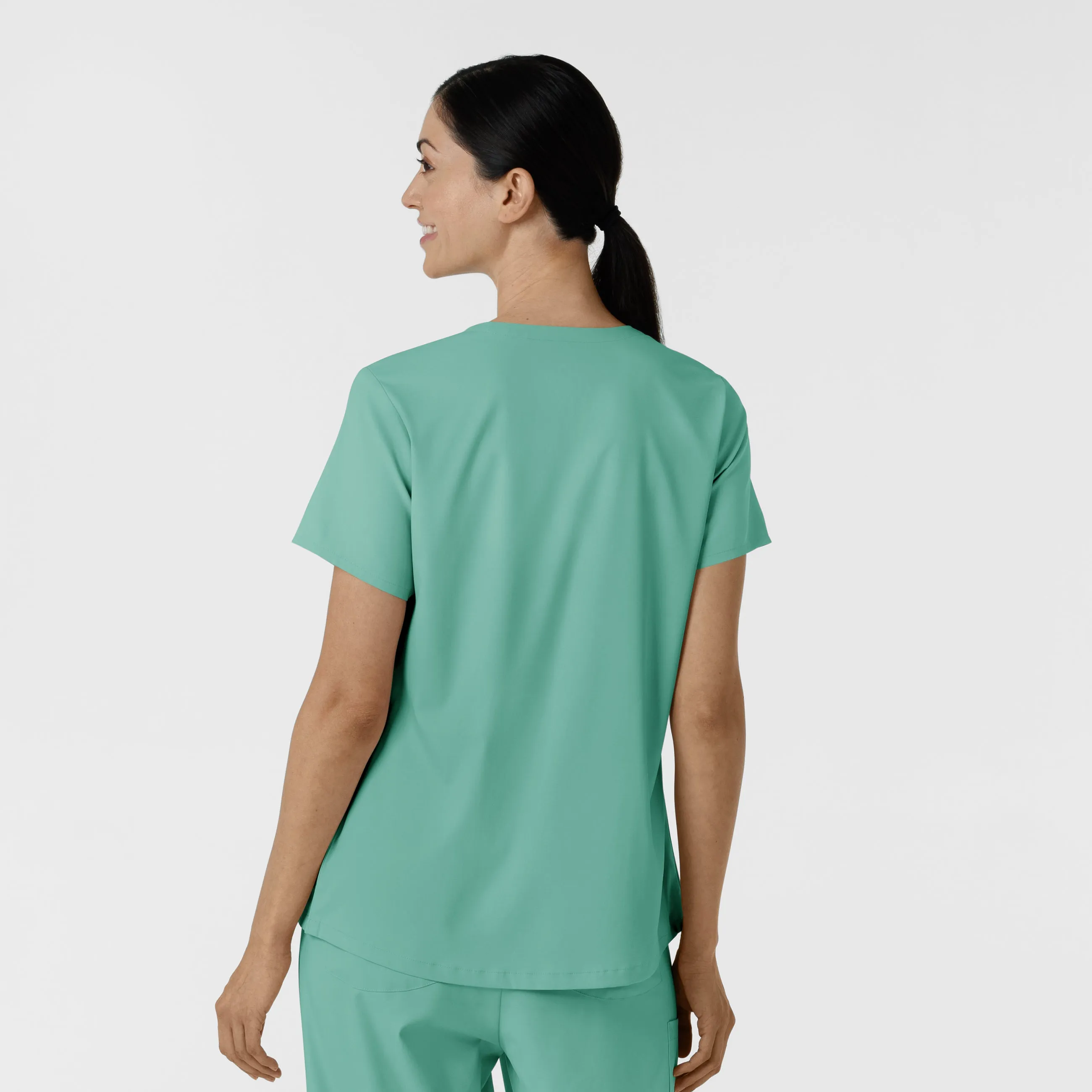 Boundless Women's 2-Pocket V-Neck Scrub Top - Turquoise