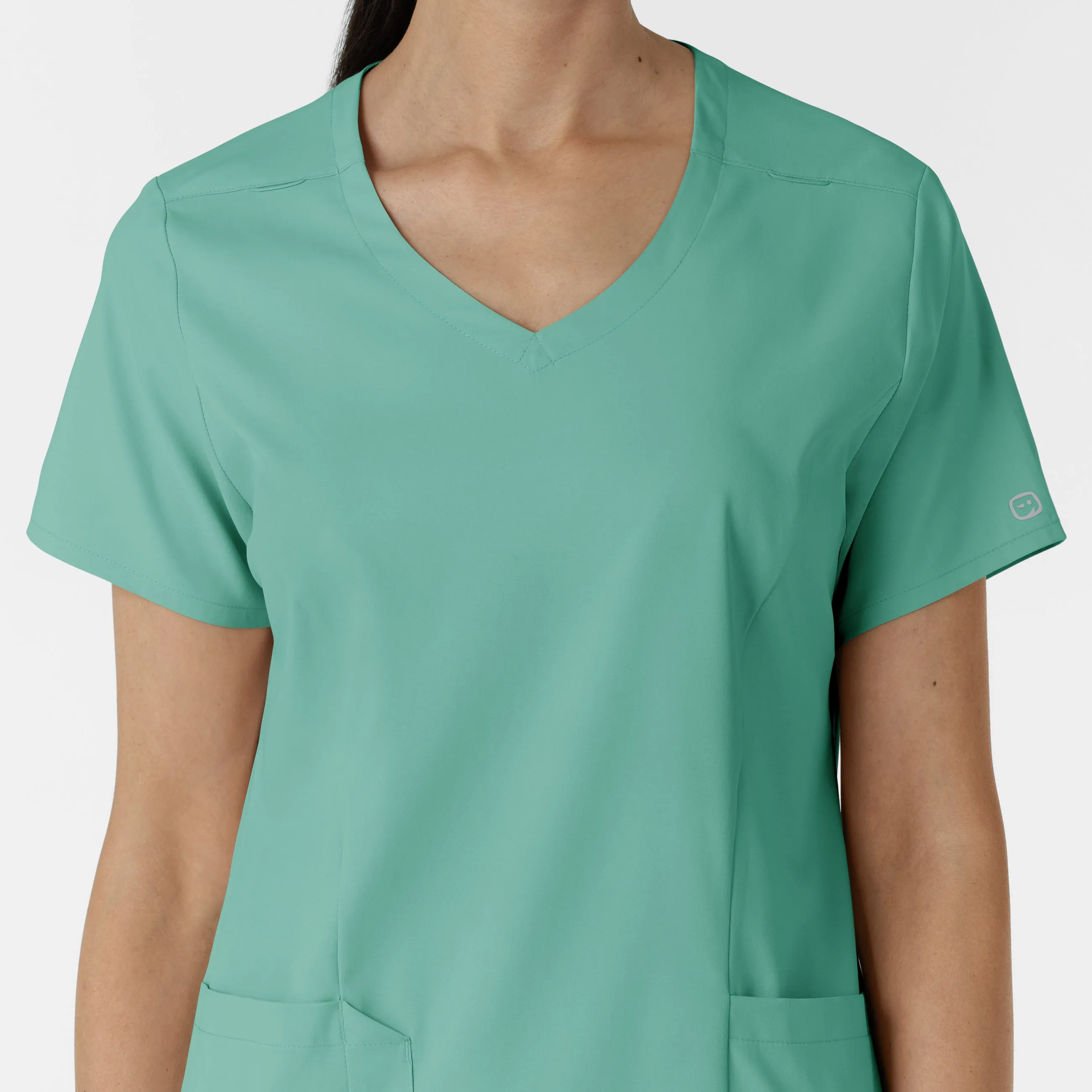 Boundless Women's 2-Pocket V-Neck Scrub Top - Turquoise