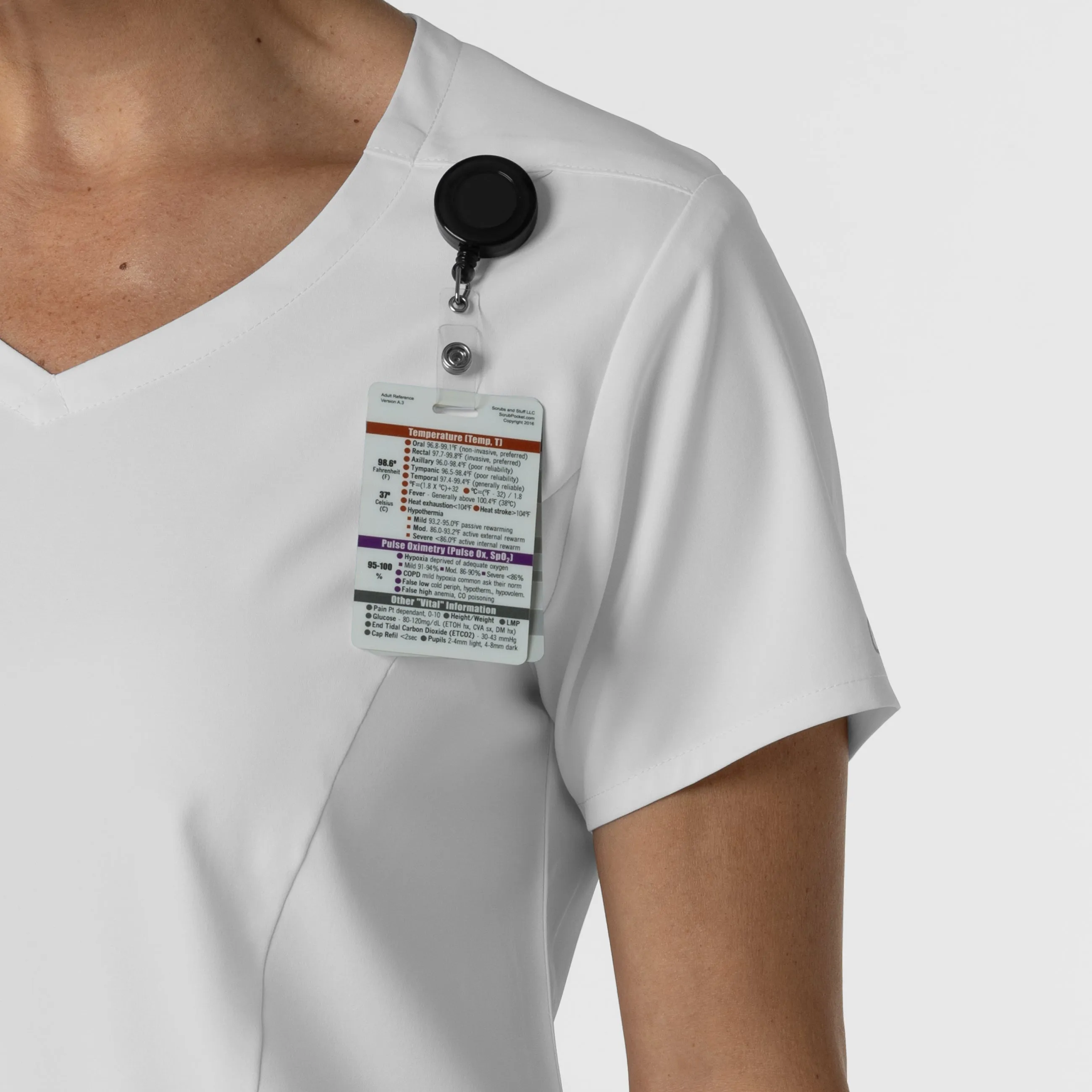 Boundless Women's 2-Pocket V-Neck Scrub Top - White