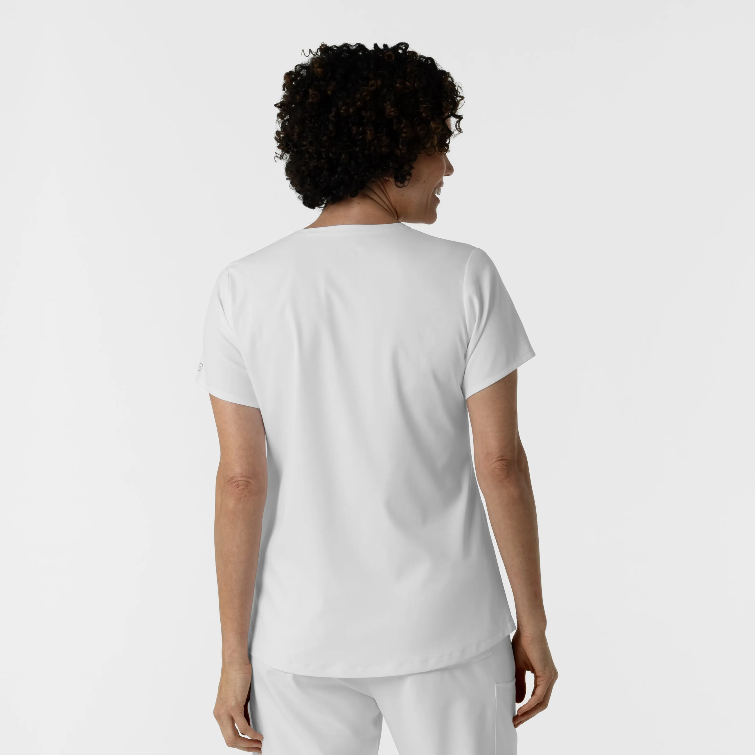 Boundless Women's 2-Pocket V-Neck Scrub Top - White