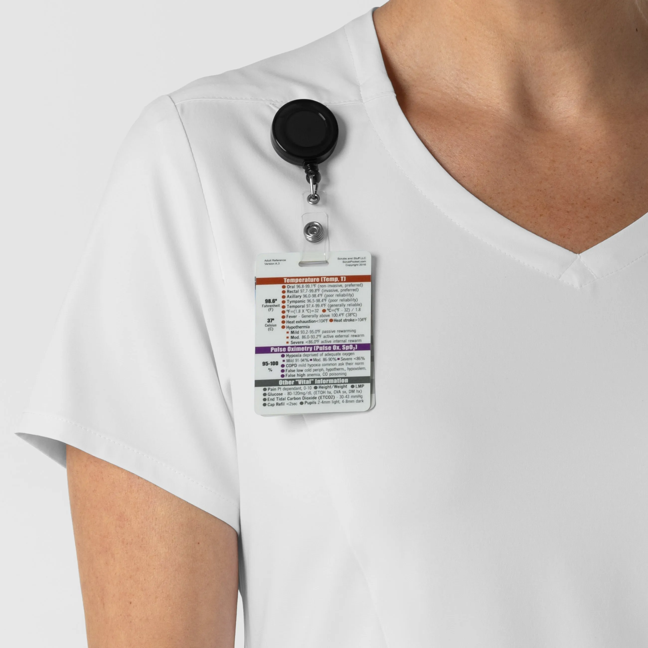 Boundless Women's 2-Pocket V-Neck Scrub Top - White