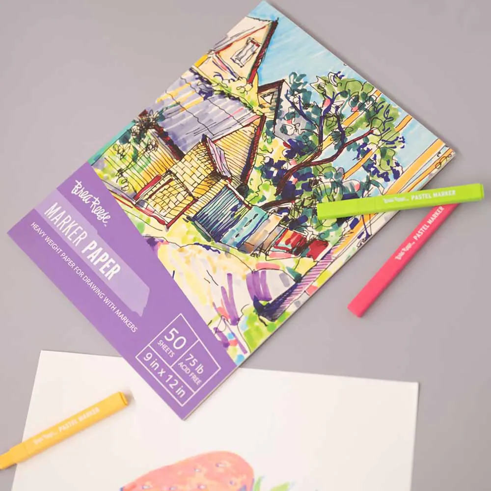 Brea Reese Marker Paper Pad - 50 Sheets 9x12" - 75lb Acid-Free