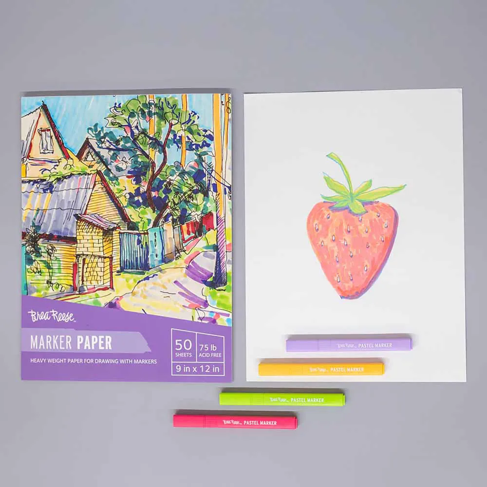 Brea Reese Marker Paper Pad - 50 Sheets 9x12" - 75lb Acid-Free