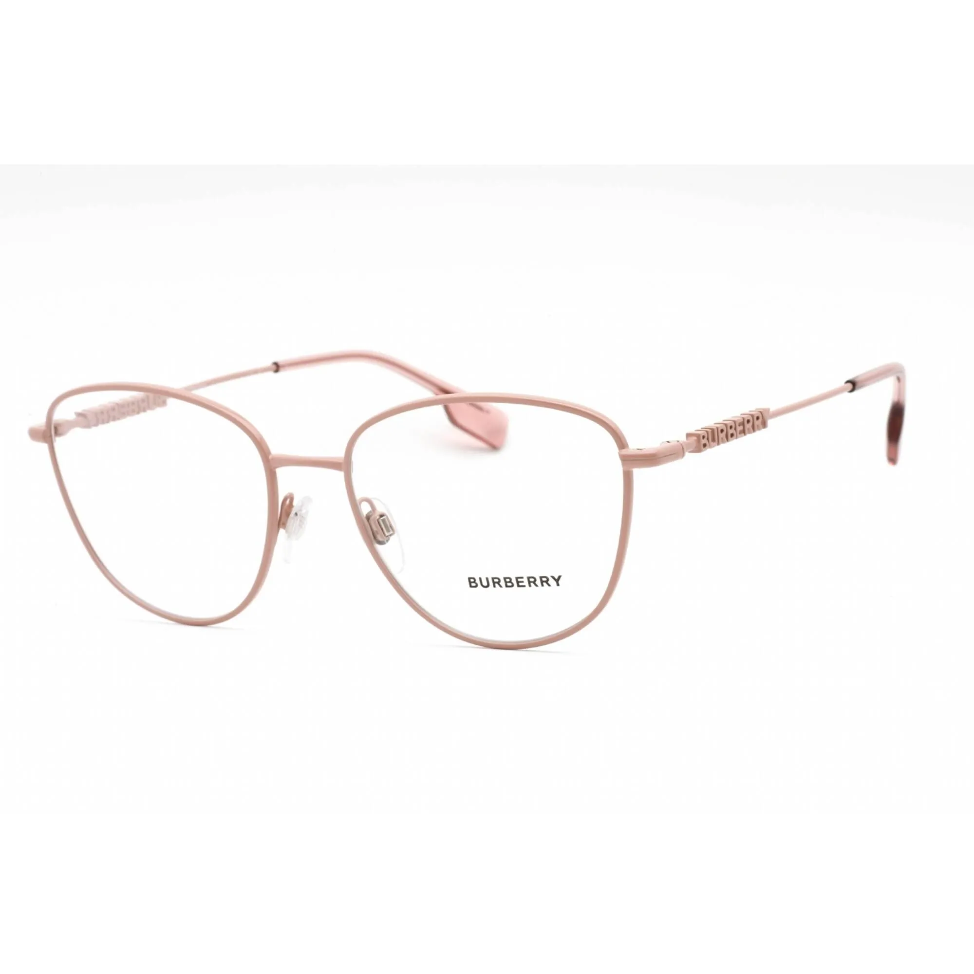 Burberry Women's Eyeglasses - Cat Eye Shape Pink Metal Frame, 55 mm | 0BE1376 1343