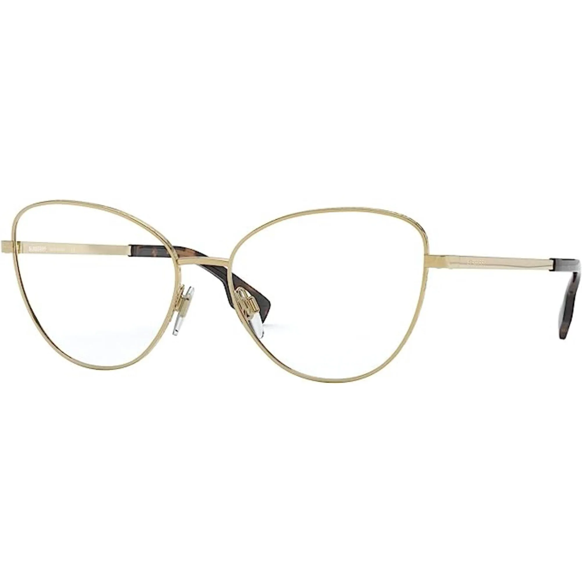 Burberry Women's Eyeglasses - Gold Cat Eye Frame Demo Lens | BURBERRY 0BE1341 1017