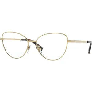 Burberry Women's Eyeglasses - Gold Cat Eye Frame Demo Lens | BURBERRY 0BE1341 1017