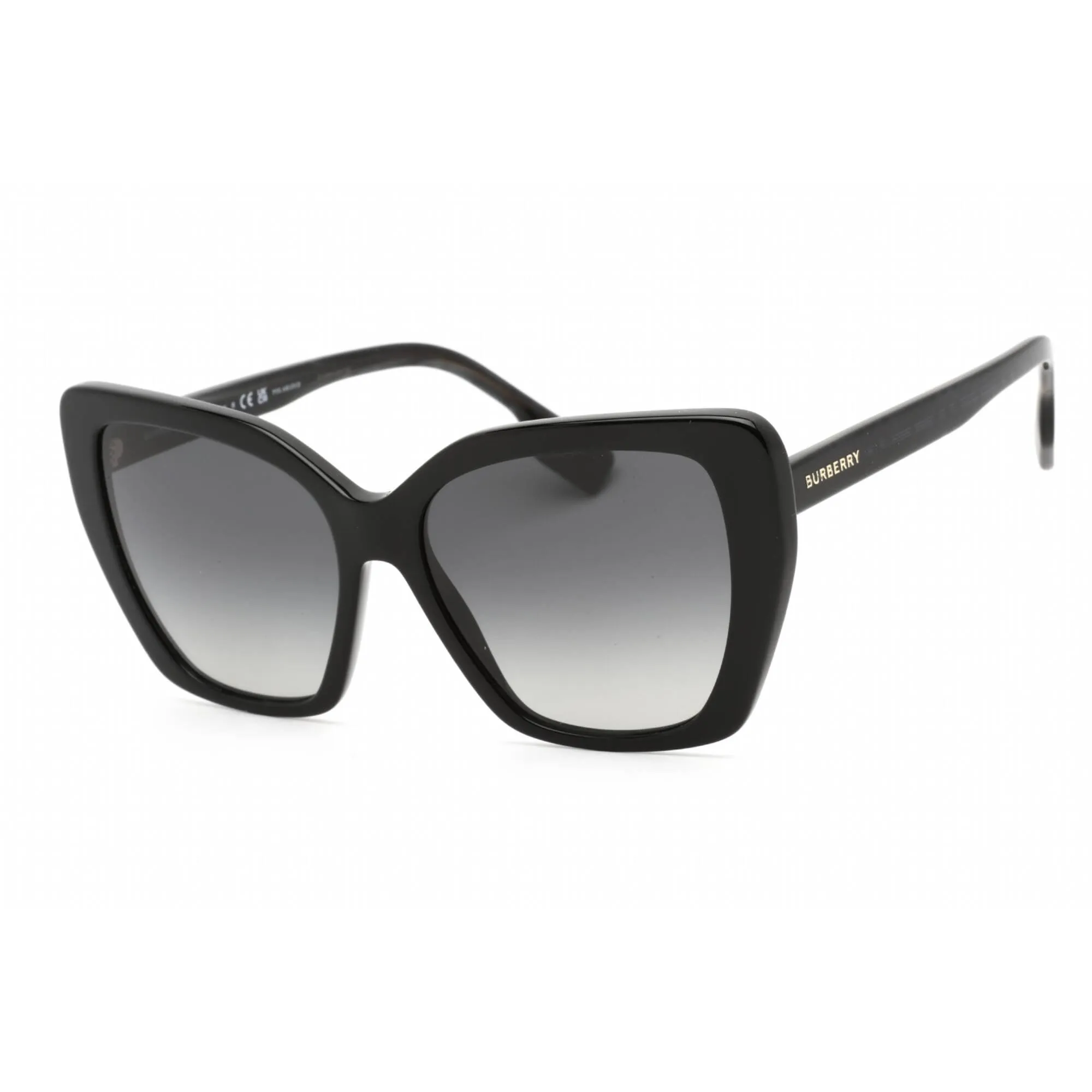 Burberry Women's Sunglasses - Full Rim Black Plastic Cat Eye Frame | 0BE4366F 3980T3