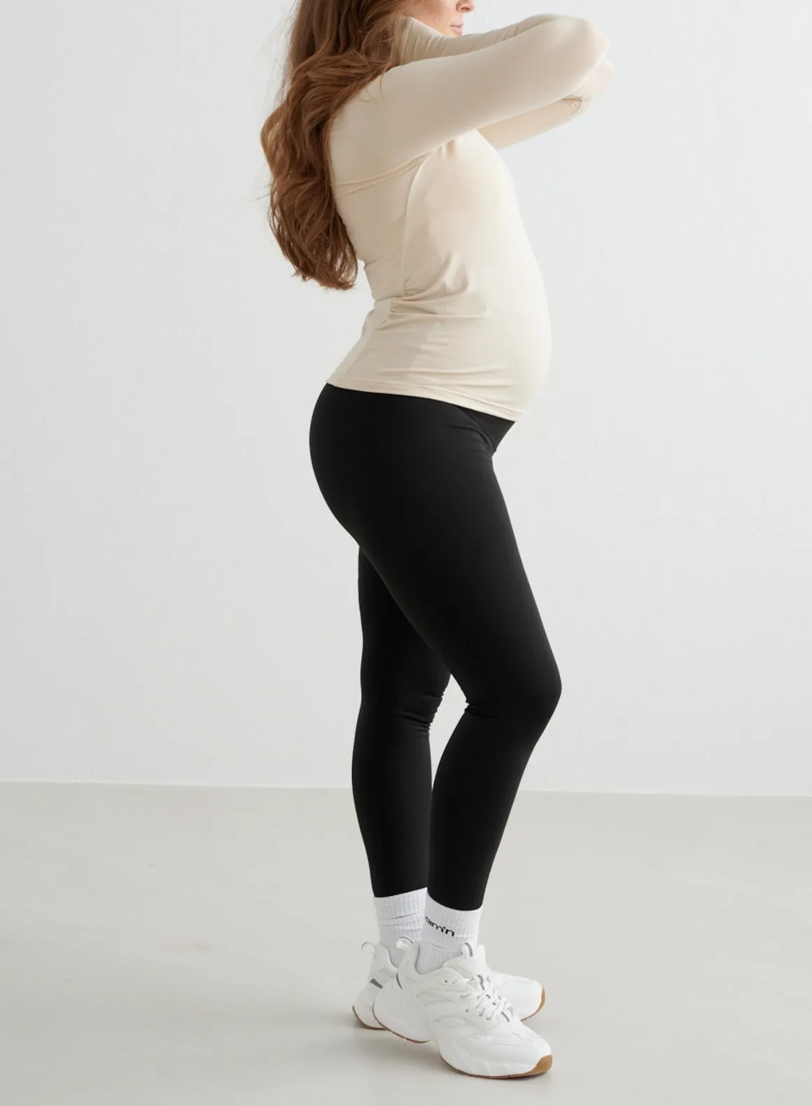Café Au Lait Soft Basic Maternity Long Sleeve