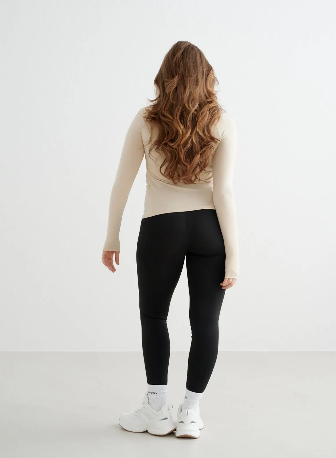 Café Au Lait Soft Basic Maternity Long Sleeve