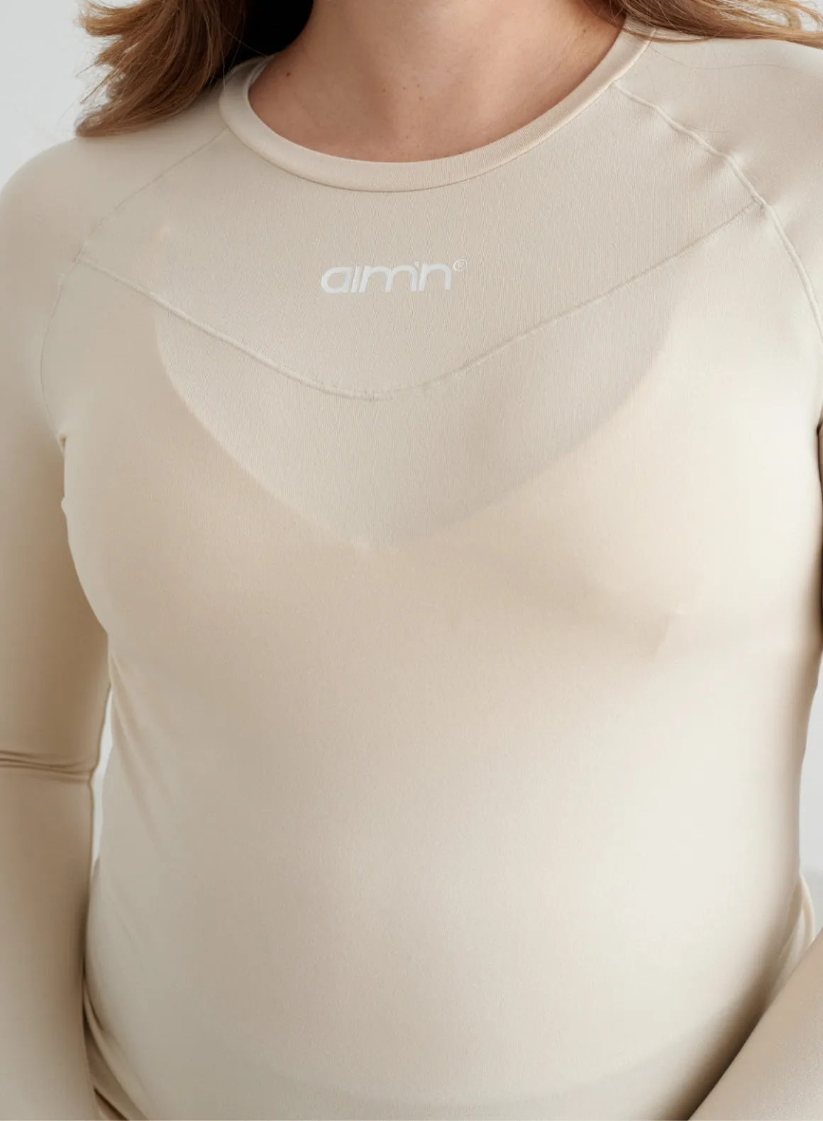 Café Au Lait Soft Basic Maternity Long Sleeve