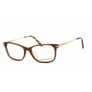 Calvin Klein Women's Eyeglasses - Crystal Brown Plastic Cat Eye Frame | CK18722 210