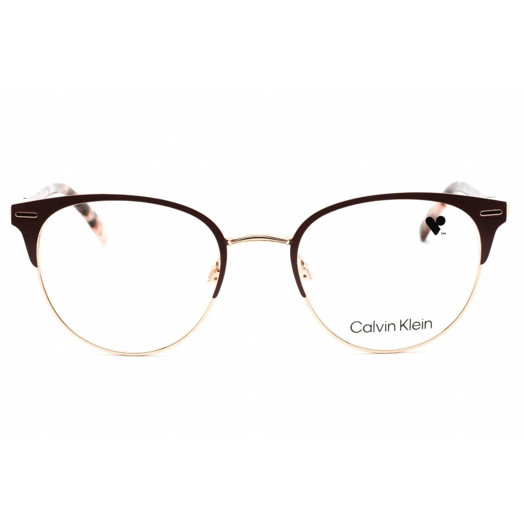 Calvin Klein Women's Eyeglasses - Full Rim Satin Burgundy Round Frame | CK21303 605