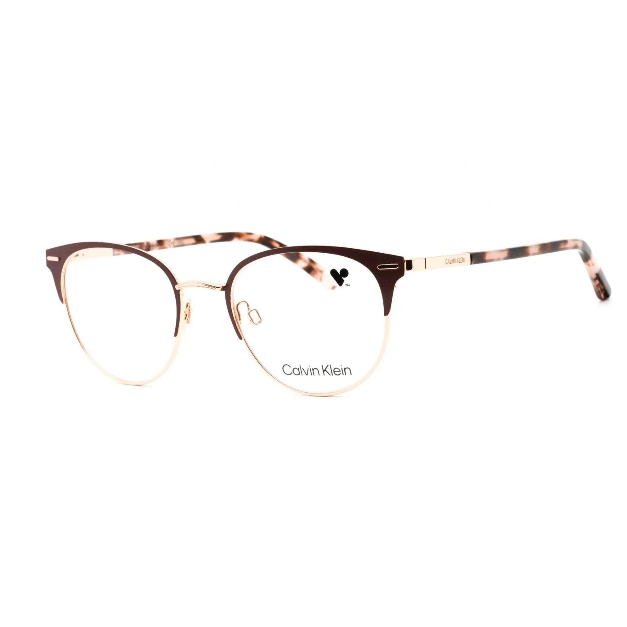 Calvin Klein Women's Eyeglasses - Full Rim Satin Burgundy Round Frame | CK21303 605