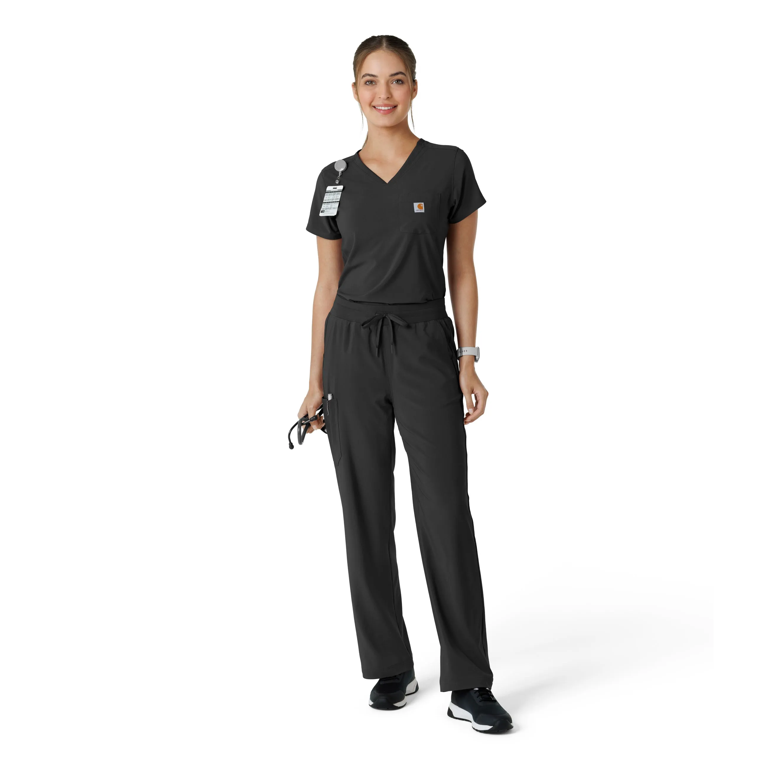 Carhartt Force Cross-Flex Women's Boot Cut Scrub Pant - Black