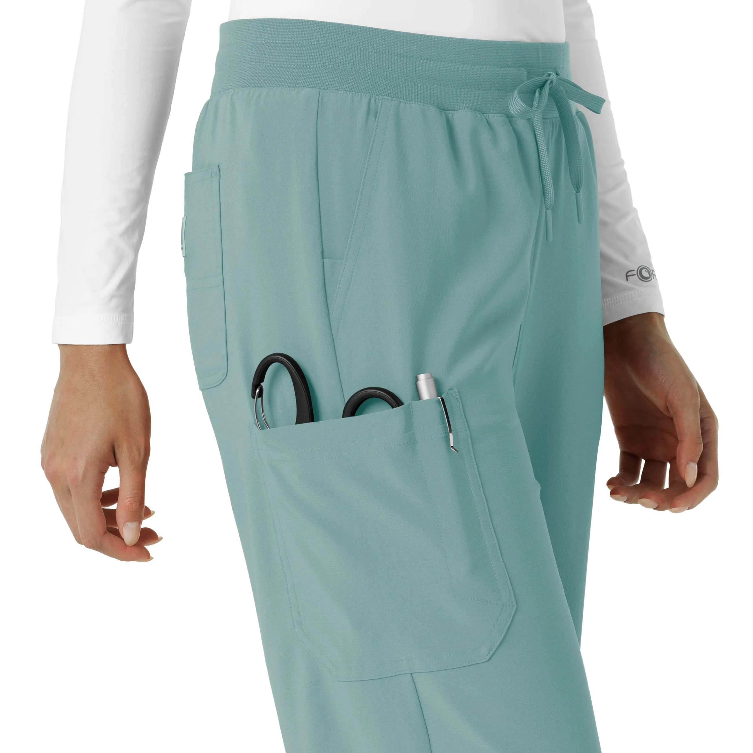 Carhartt Force Cross-Flex Women's Boot Cut Scrub Pant - Summer Blue