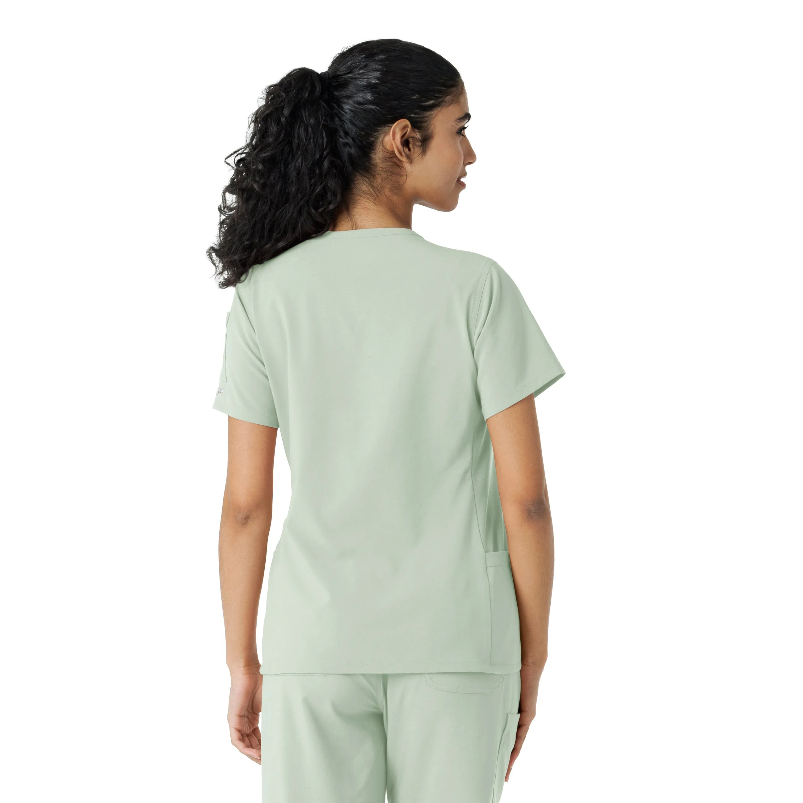 Carhartt Force Cross-Flex Women's Knit Panel Scrub Top - Big Sky