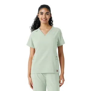 Carhartt Force Cross-Flex Women's Knit Panel Scrub Top - Big Sky