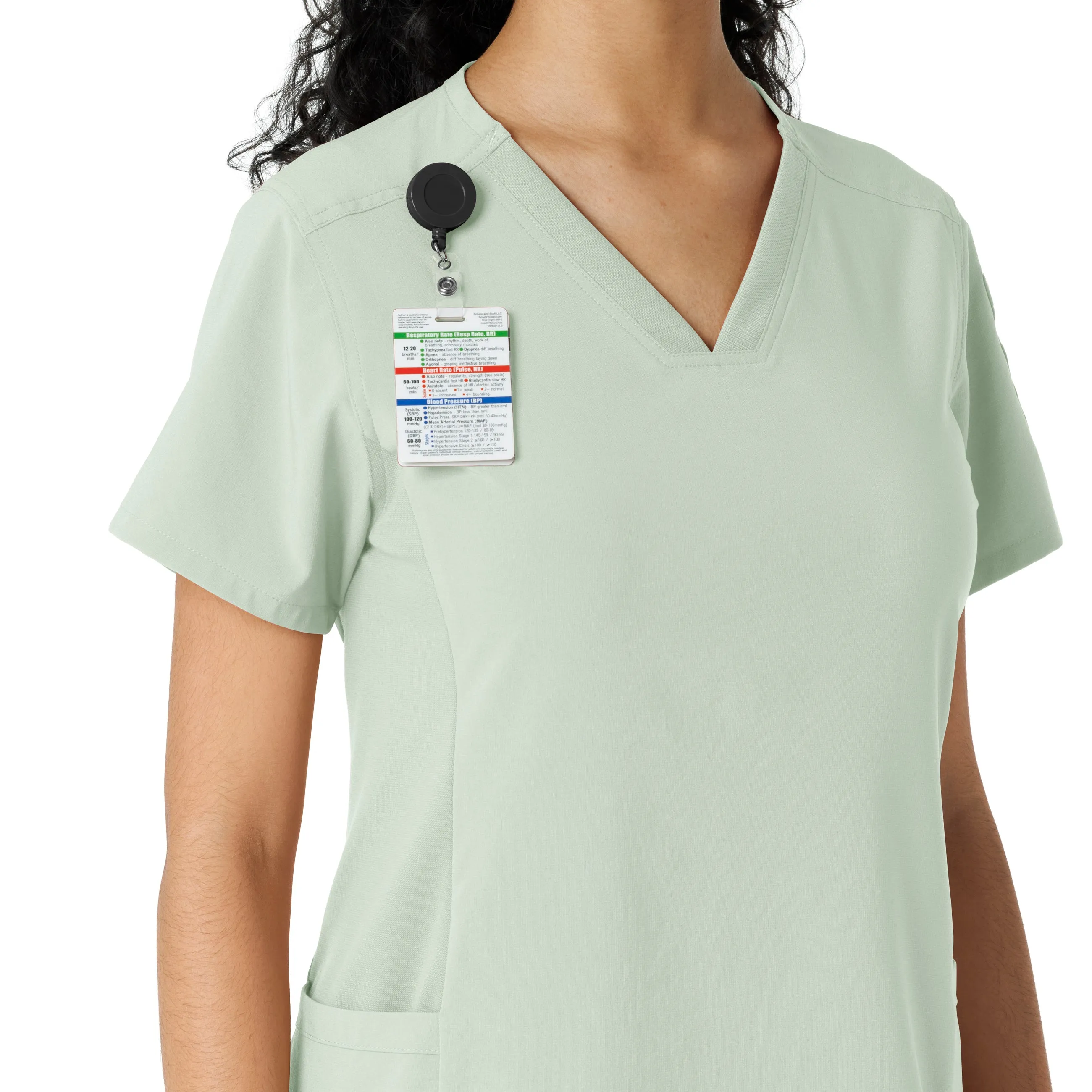 Carhartt Force Cross-Flex Women's Knit Panel Scrub Top - Big Sky