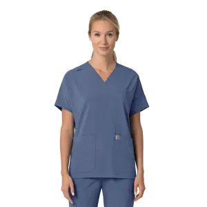 Carhartt Force Cross-Flex Women's Oversized V-Neck Scrub Top - Riverside