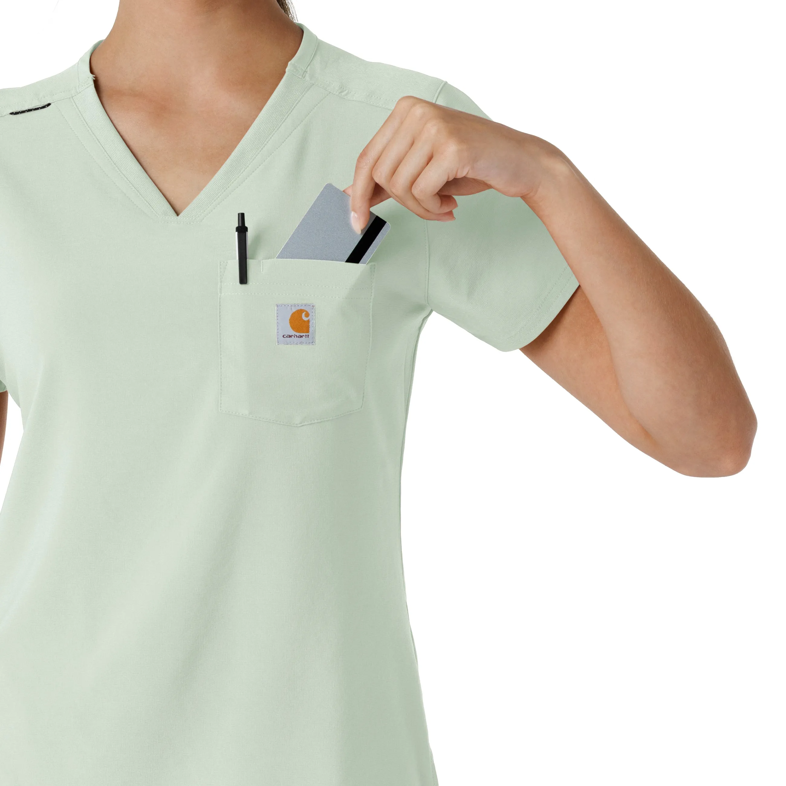 Carhartt Force Cross-Flex Women's Tuck-In Scrub Top - Big Sky