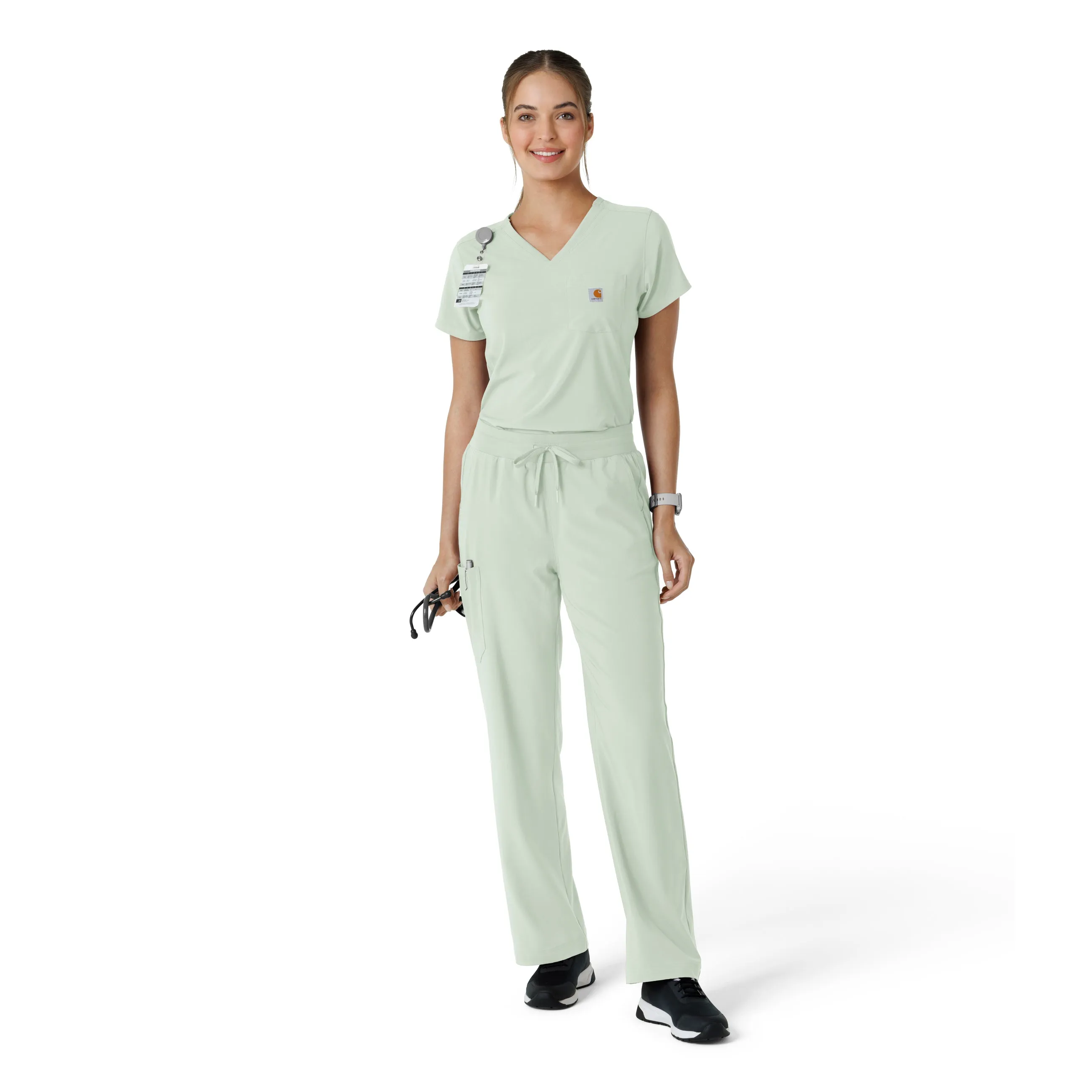 Carhartt Force Cross-Flex Women's Tuck-In Scrub Top - Big Sky