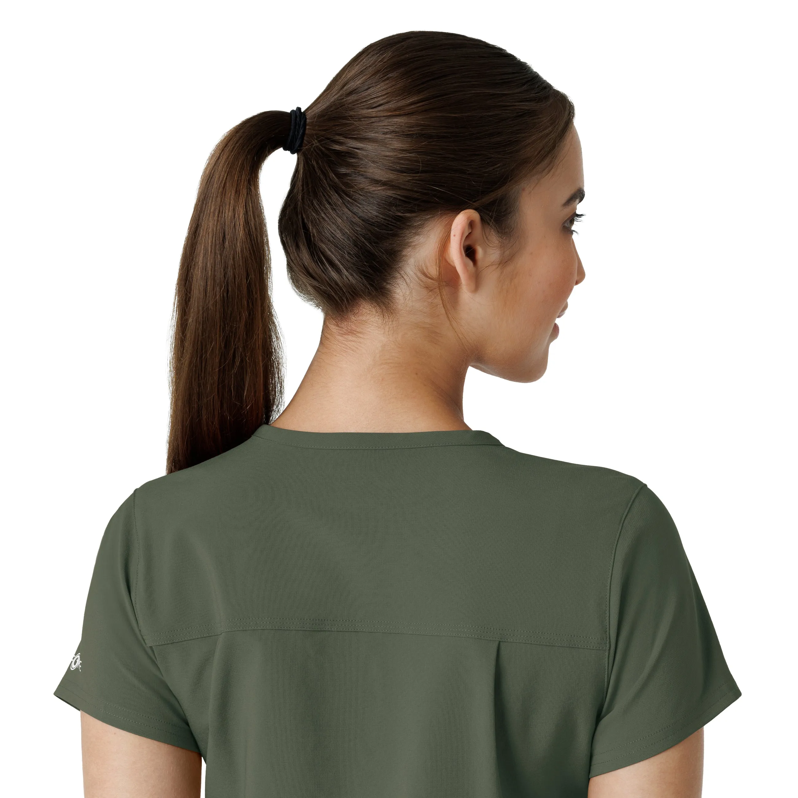 Carhartt Force Cross-Flex Women's Tuck-In Scrub Top - Olive