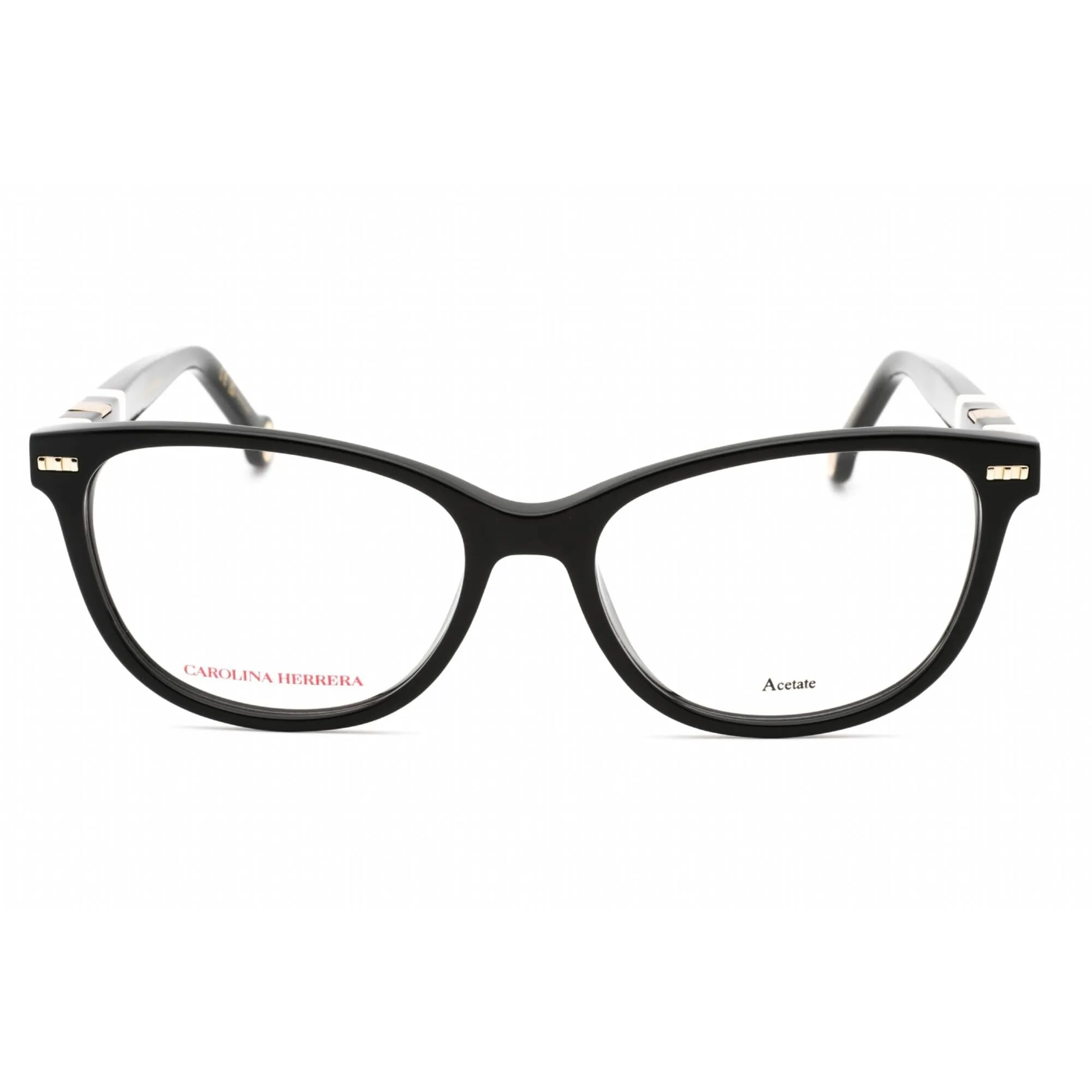 Carolina Herrera Women's Eyeglasses - Black Pink Plastic Cat Eye Frame | CH 0048 03H2